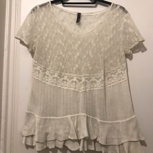 Lace free people top